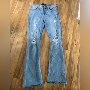 Express Slim Flare Mid-Rise stretch jeans